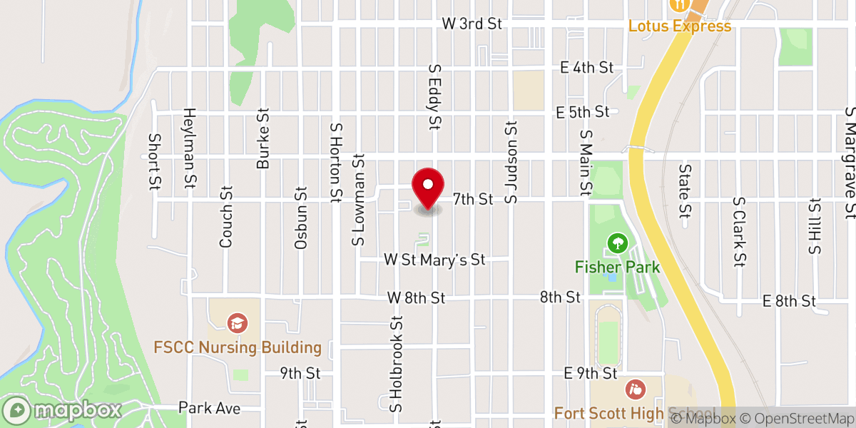 Map showing location of Mary Queen of Angels Catholic