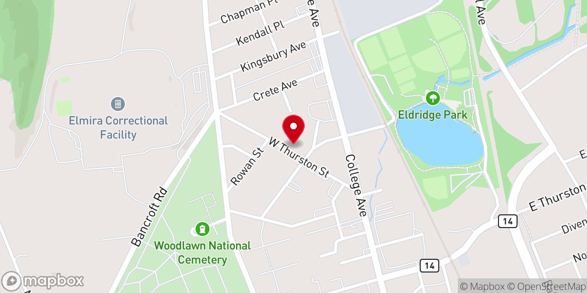 Map showing location of Word of Faith COGIC
