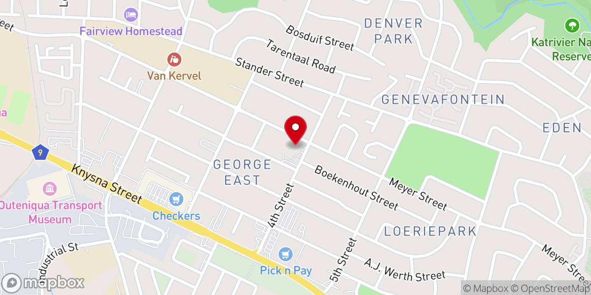 Map showing location of George-Bergsig Gemeente