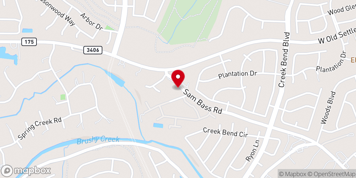 Map showing location of Potters House Christian Church of Round Rock