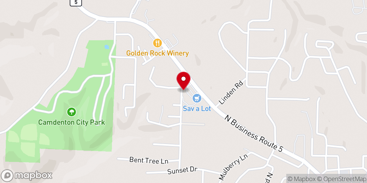 Map showing location of Cornerstone Baptist Church