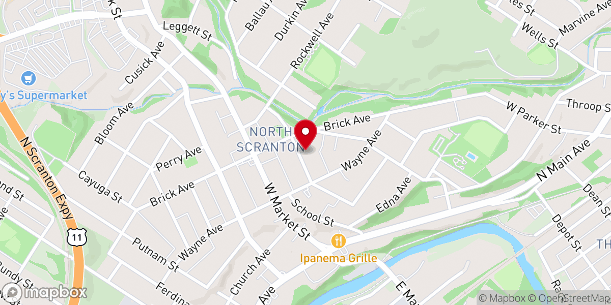 Map showing location of Mary, Mother of God Parish at Holy Rosary Church