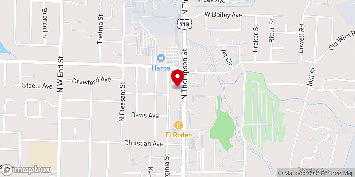 Map showing location of The Pentecostal Church (Pastor Johnny Lajie)