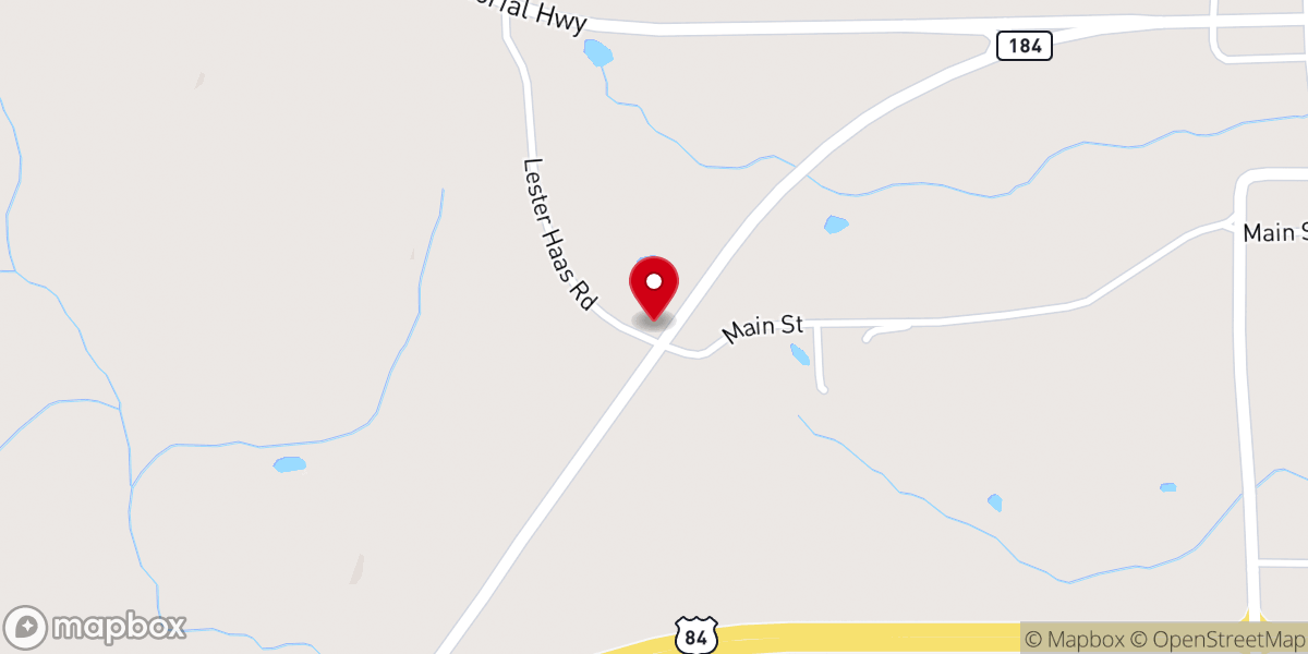 Map showing location of Canaan Church