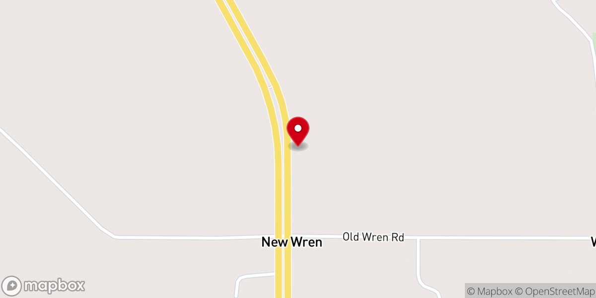 Map showing location of Wren Presbyterian Church