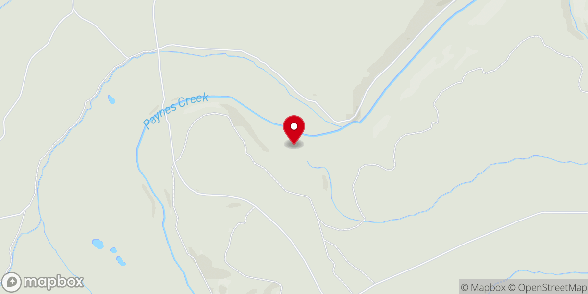 Map showing location of Payne's Crk
