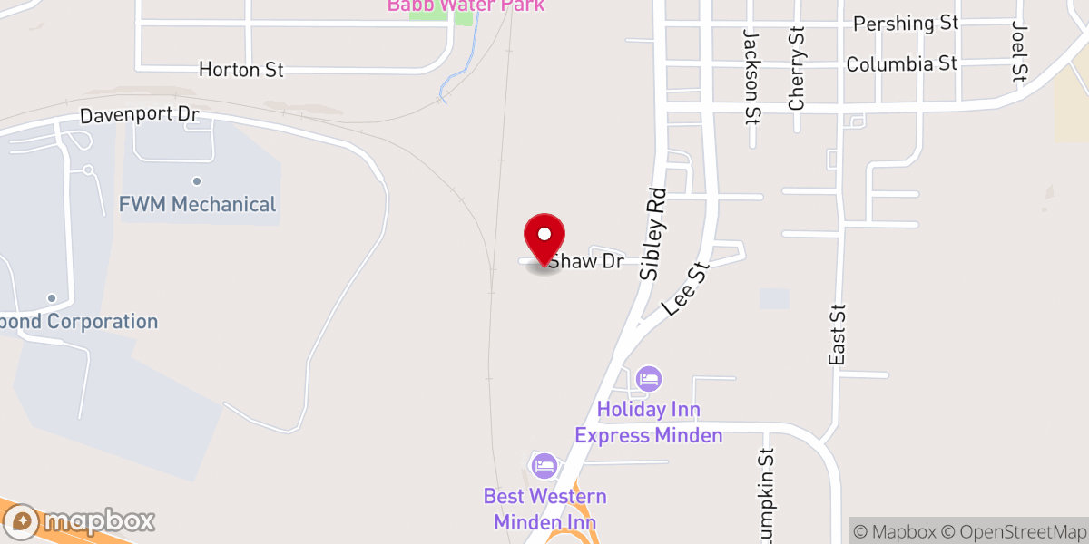 Map showing location of Evergreen Vocational Services