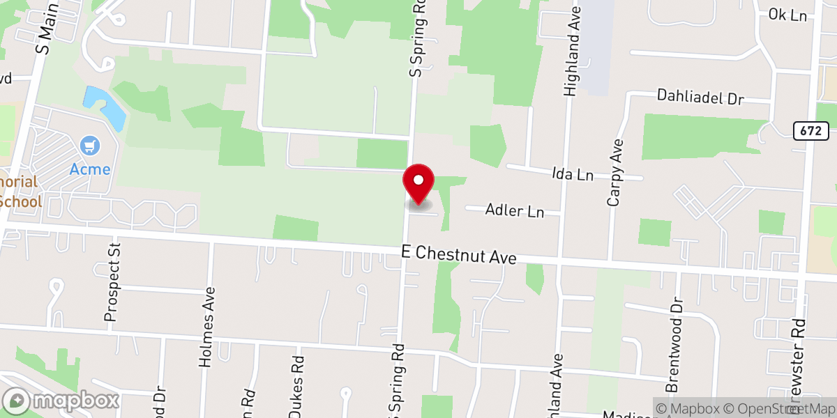 Map showing location of Life on the Vine Fellowship