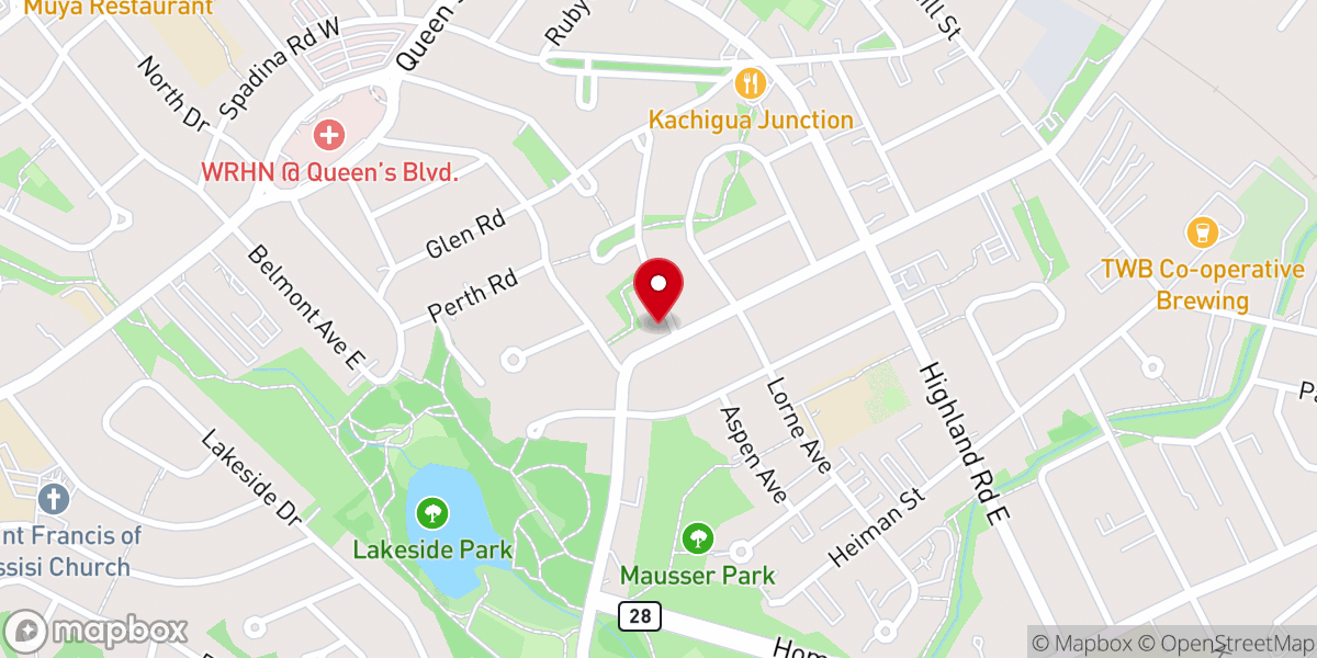 Map showing location of Kitchener Chin Baptist Church