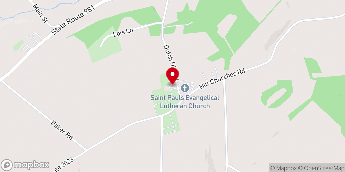 Map showing location of St Paul's United Church of Christ