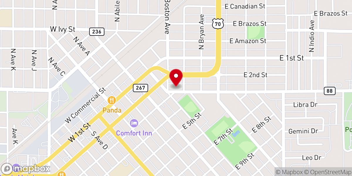 Map showing location of New Testament Baptist Church