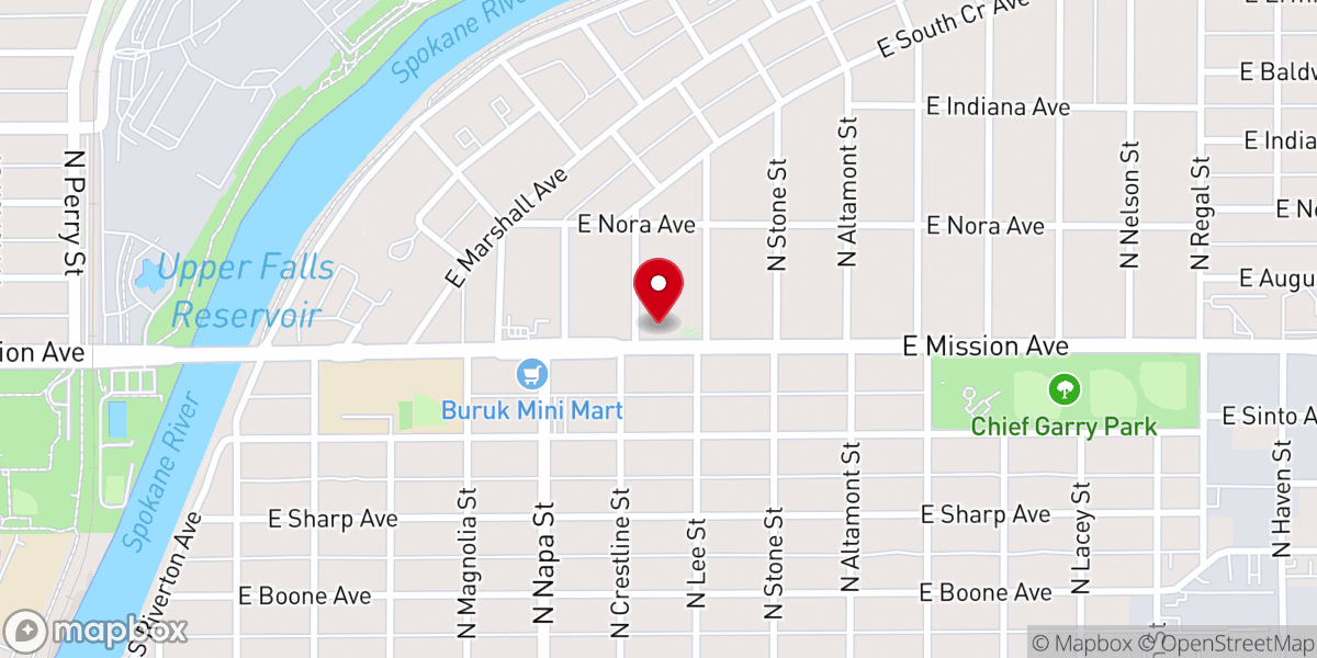 Map showing location of River of Life Romanian Pentecostal Church