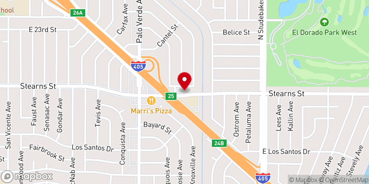 Map showing location of Los Altos Brethren