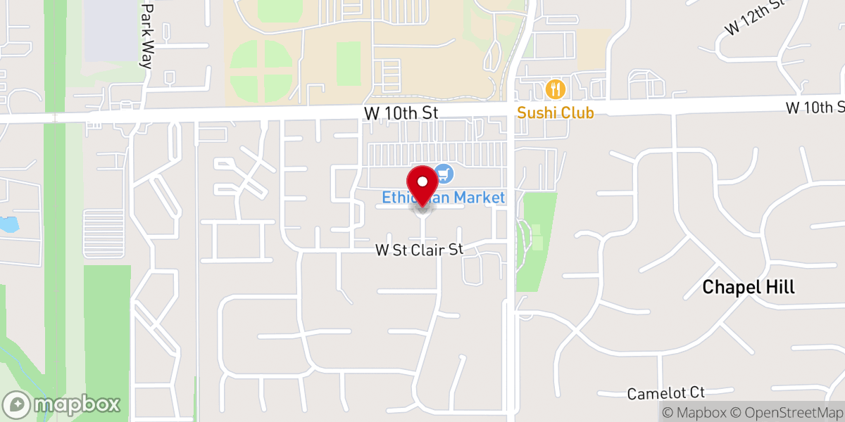Map showing location of Chapel Hill Apartments