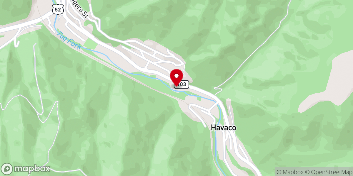 Map showing location of Living Hope Baptist Church