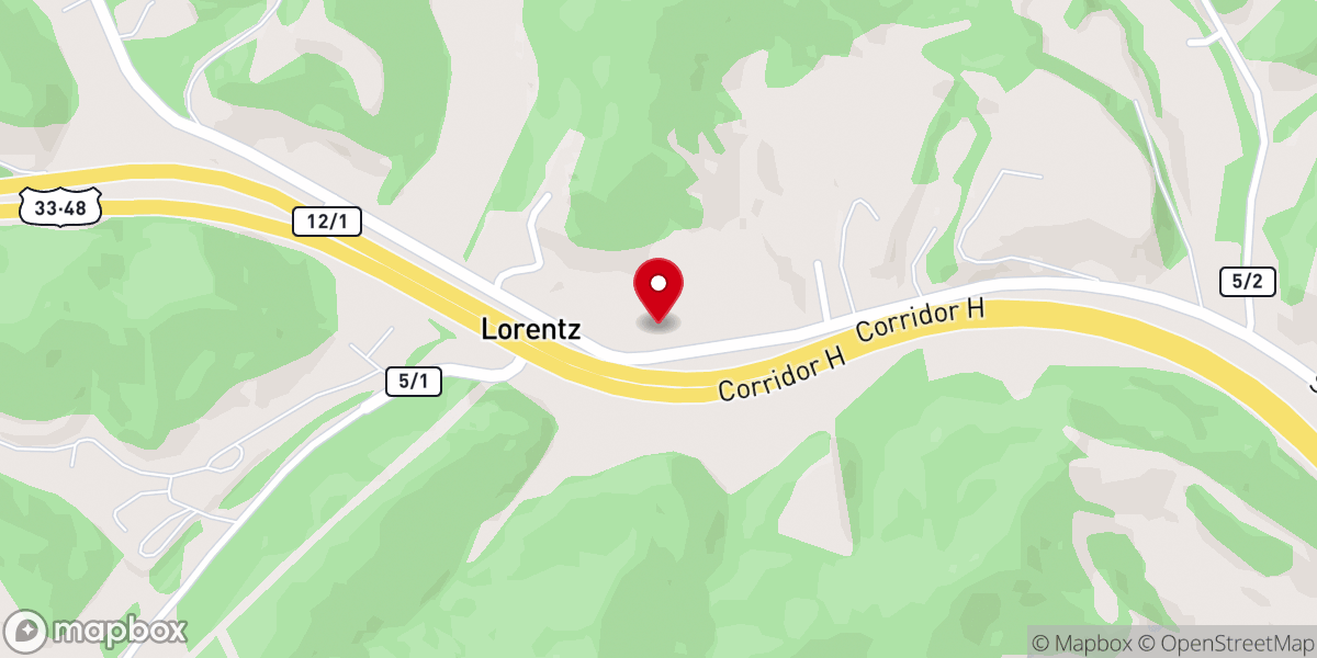 Map showing location of Lorentz Methodist Protestant Church