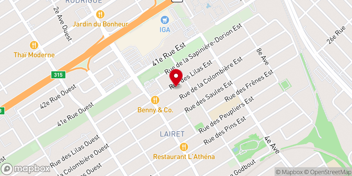 Map showing location of Haute Église Libérale Indépendante Orthodoxe Syriaque-Canada(Qc) OBNL