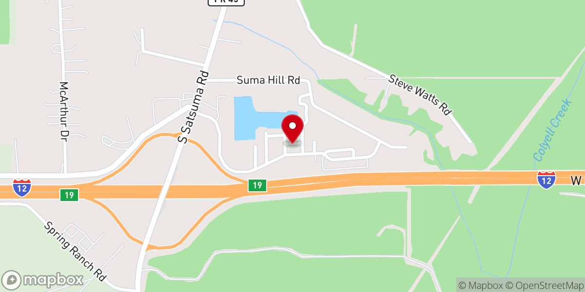 Map showing location of Suma Lake Apartments & Townhomes