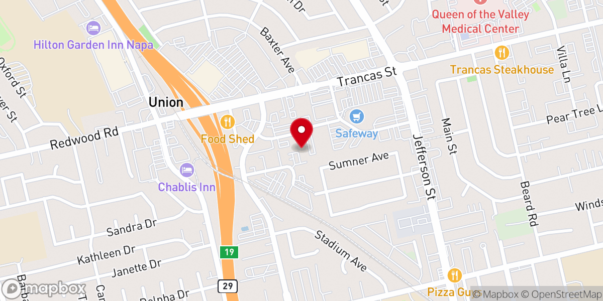 Map showing location of The Rock Worship and Training Center
