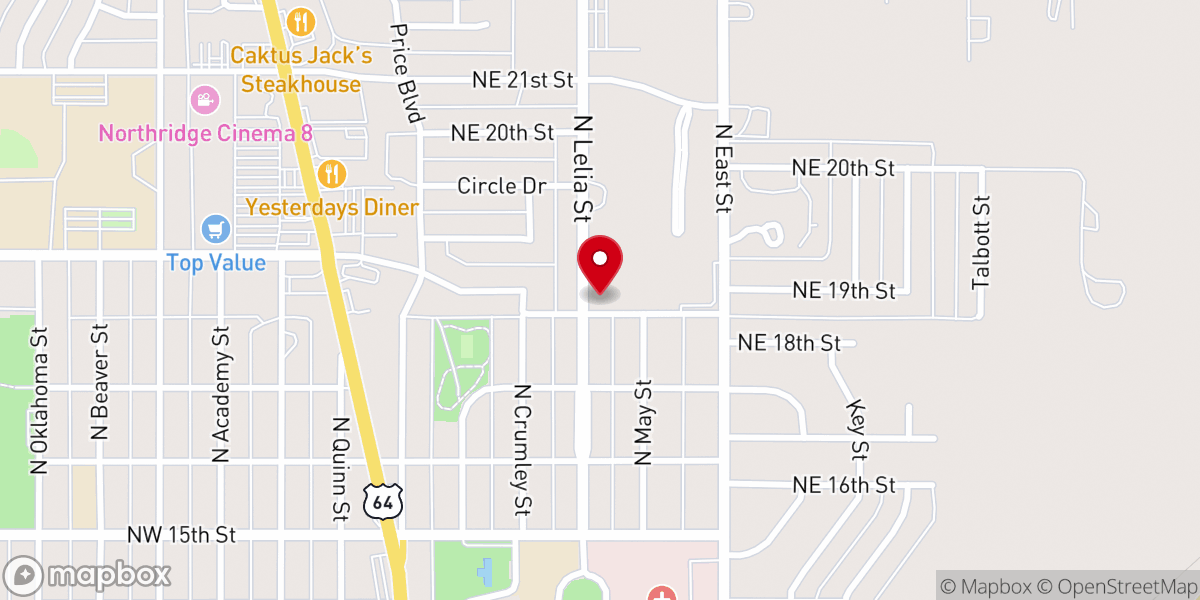 Map showing location of St. Stephen's Episcopal Church