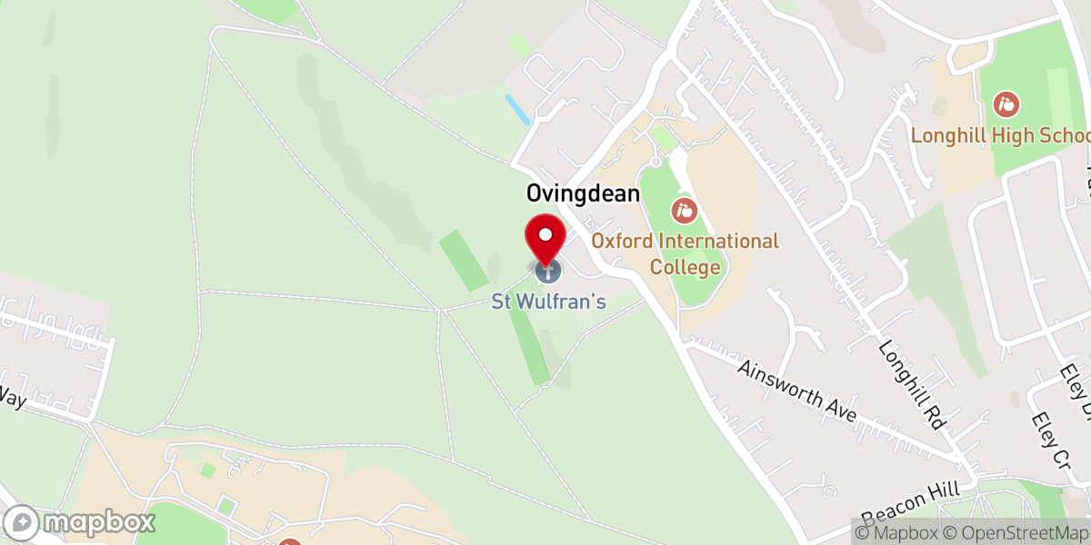 Map showing location of St Wulfran’s Church
