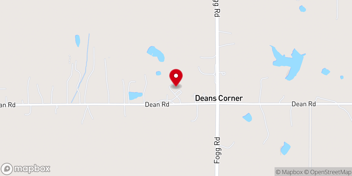 Map showing location of Dean Hill Life Center