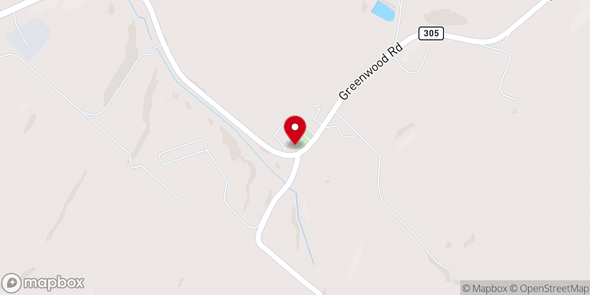 Map showing location of Stone Valley Bible Church