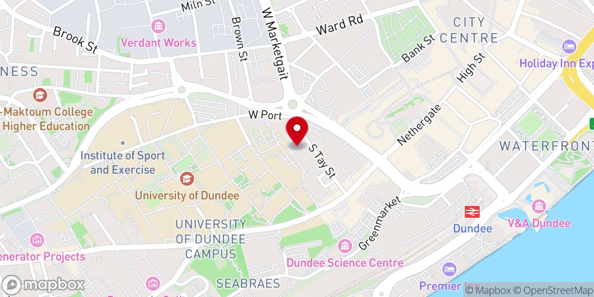 Map showing location of Dundee Progressive Spiritualist SNU Church