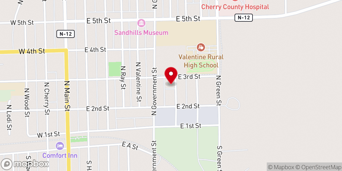 Map showing location of Zion Lutheran Church