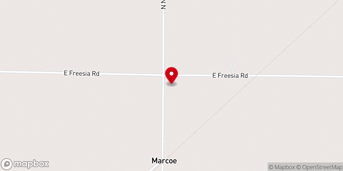 Map showing location of Marcoe Church