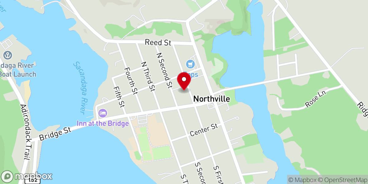 Map showing location of Baptist Church of Northville