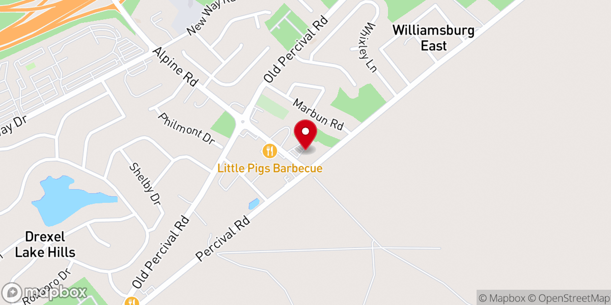 Map showing location of The Old Country Church