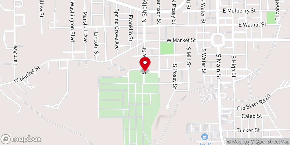 Map showing location of St Patrick's Catholic Church
