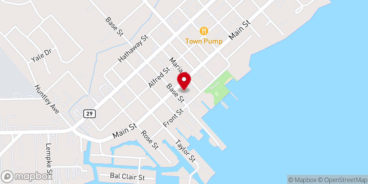 Map showing location of St. Mary's Food Pantry
