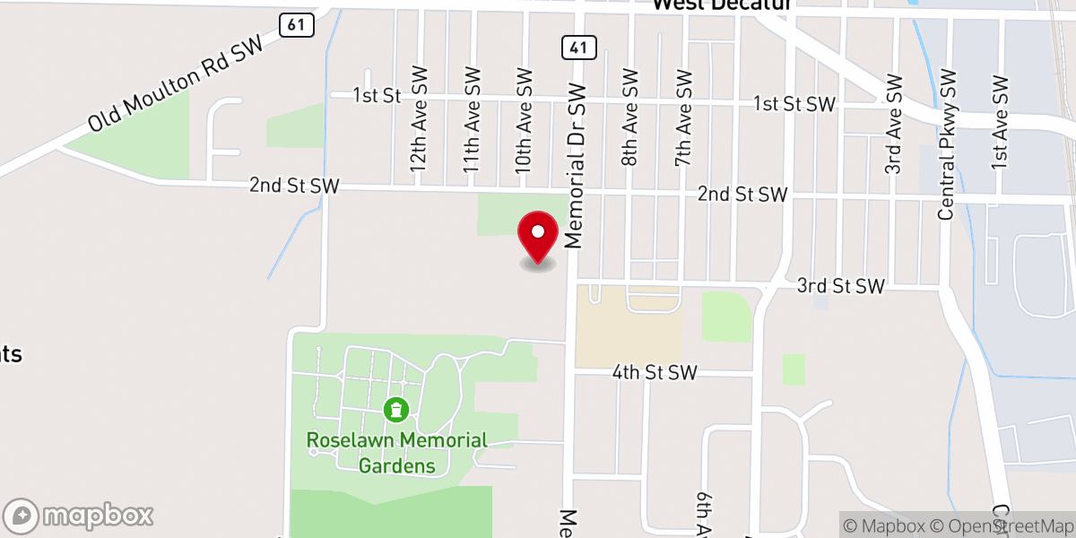 Map showing location of God's Love Covenant Church