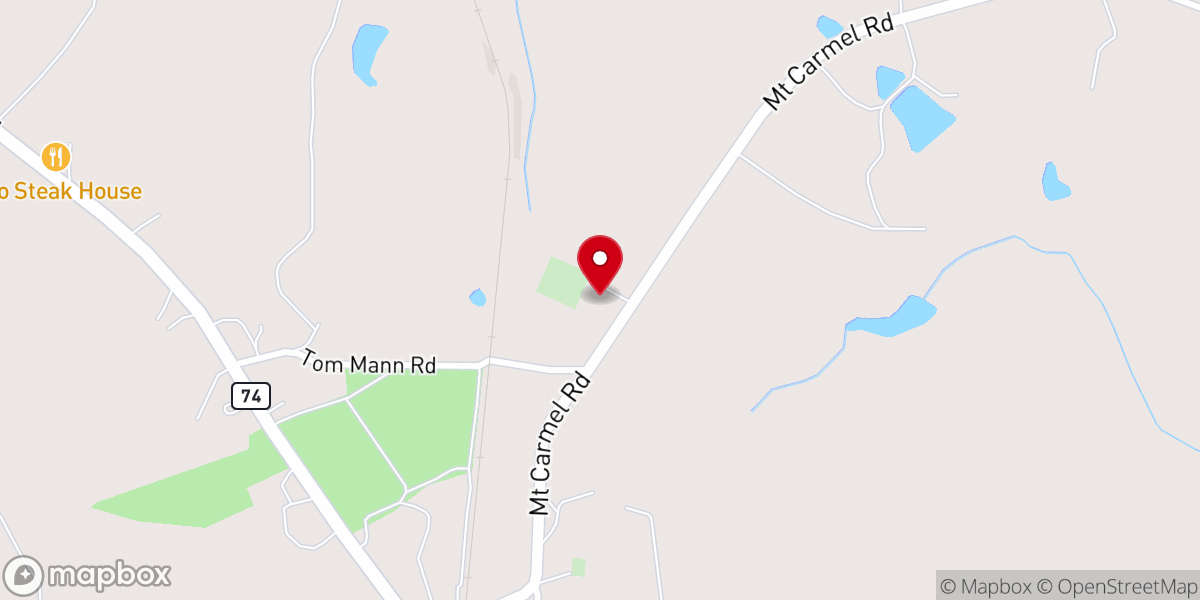 Map showing location of Mt Venus Baptist Church
