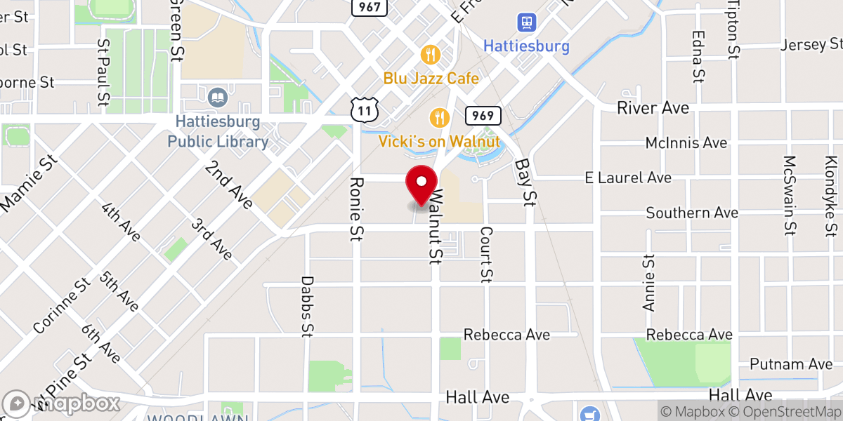 Map showing location of Sacred Heart Catholic Church