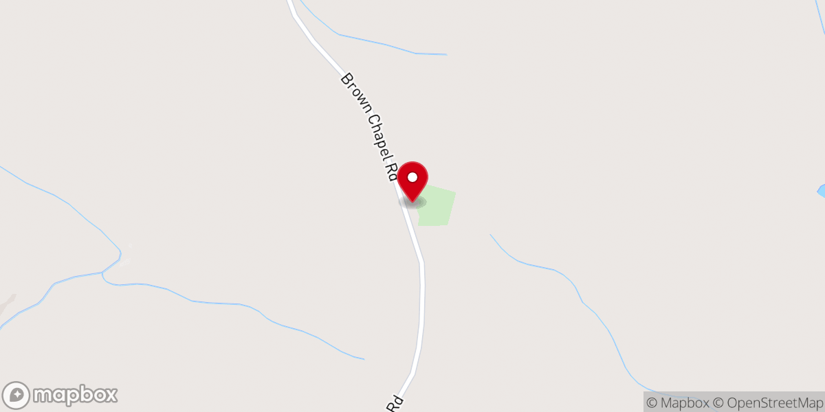 Map showing location of Sandy Run Church