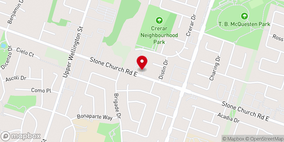 Map showing location of Cornerstone Canadian Reformed Church