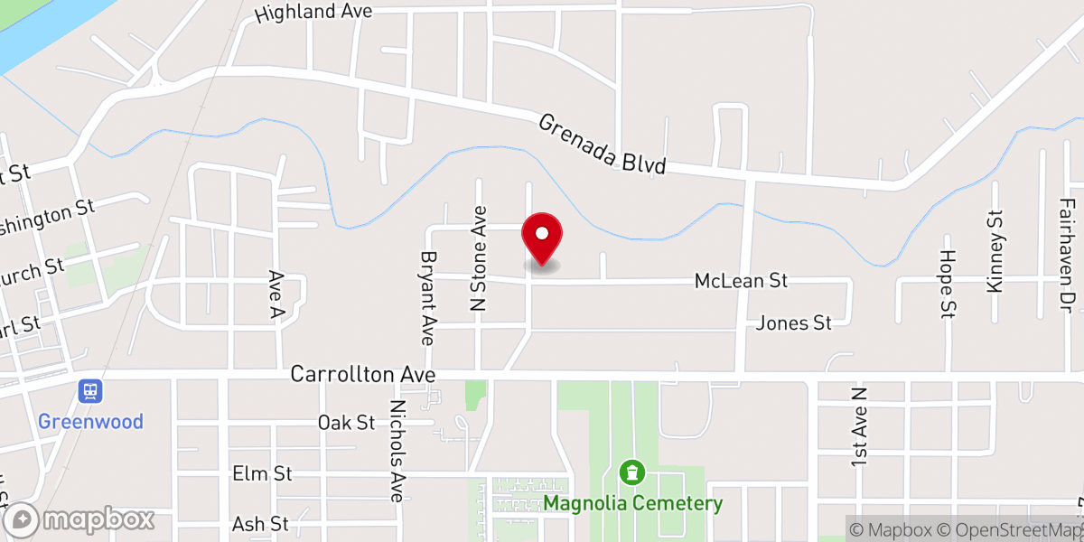 Map showing location of McLean Church