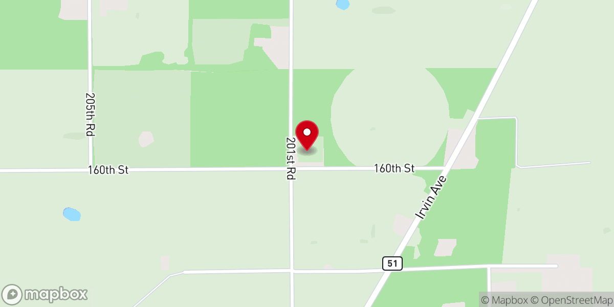Map showing location of New Harmony Methodist Church