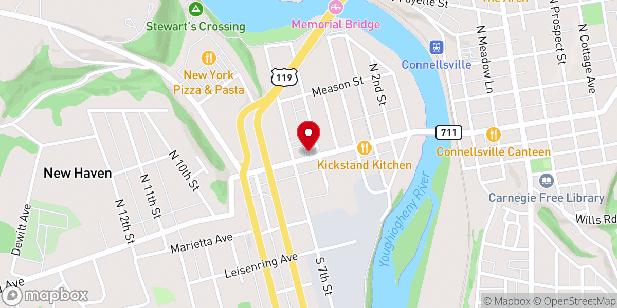 Map showing location of Payne AME Church