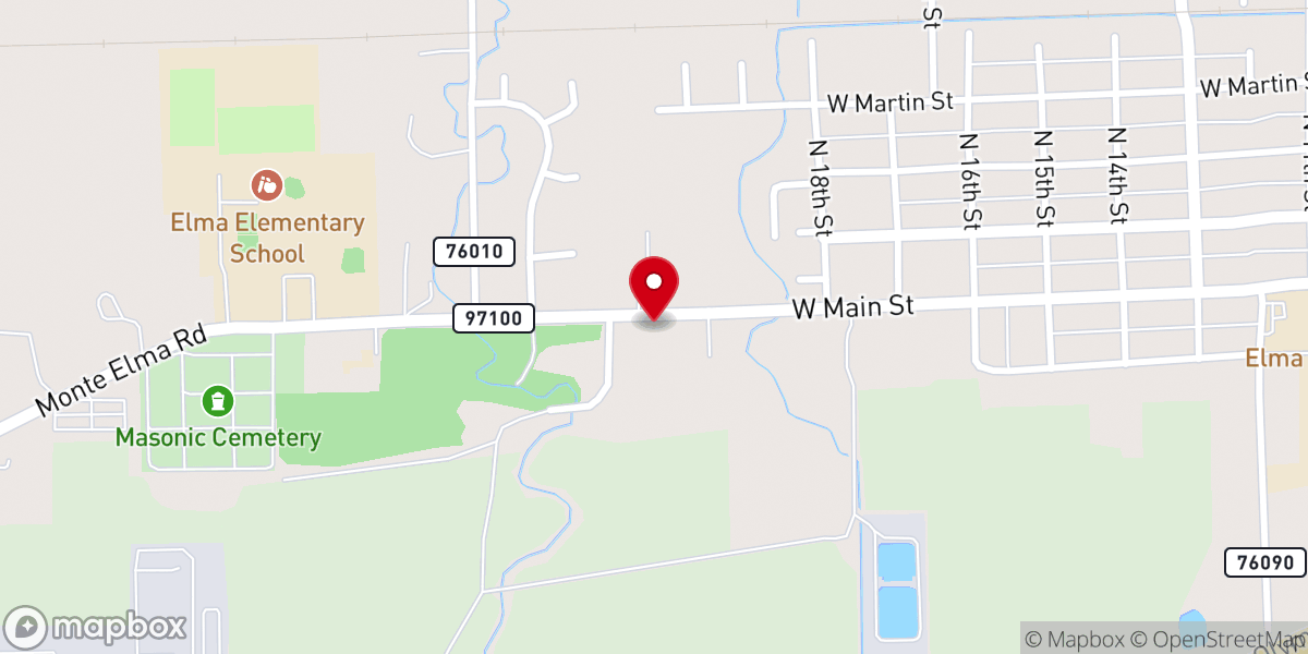 Map showing location of Faith Lutheran Church
