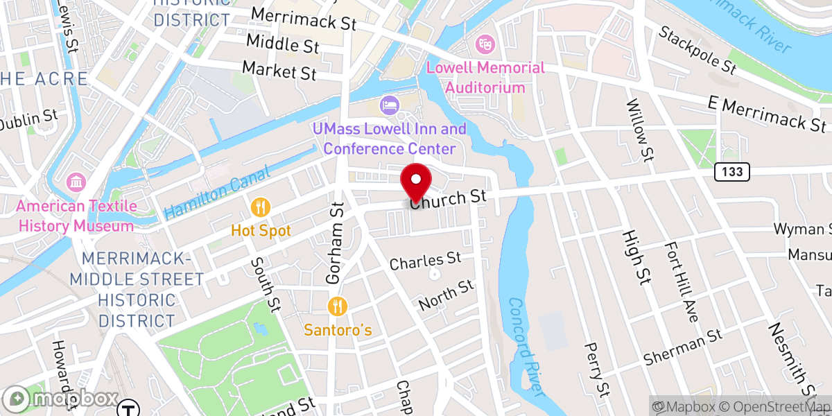 Map showing location of First United Baptist Church