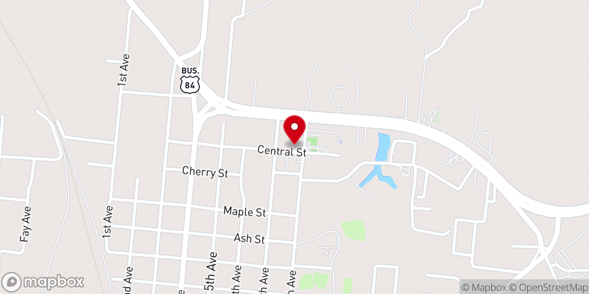 Map showing location of Rock Island Full Gospel Church