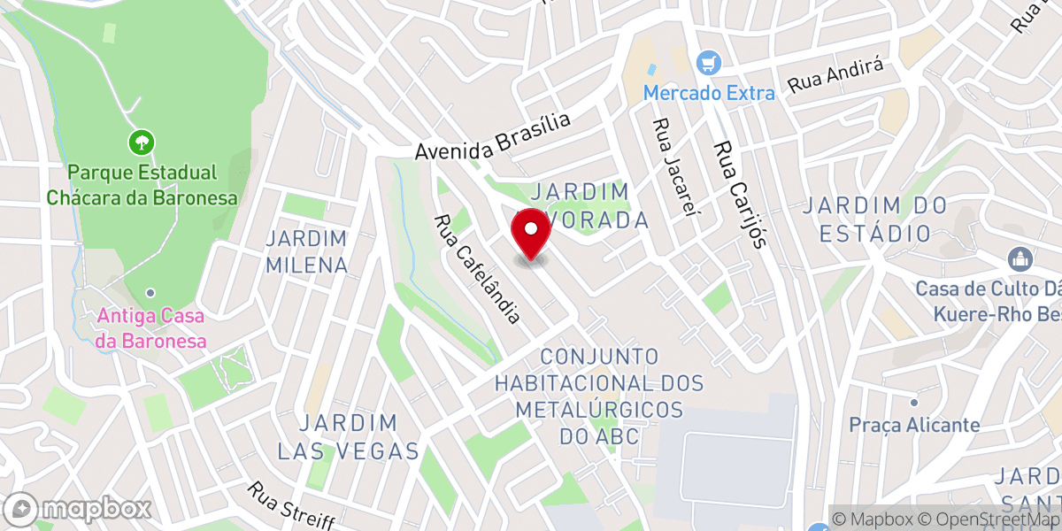 Map showing location of Assembleia de Deus Jardim Alvorada