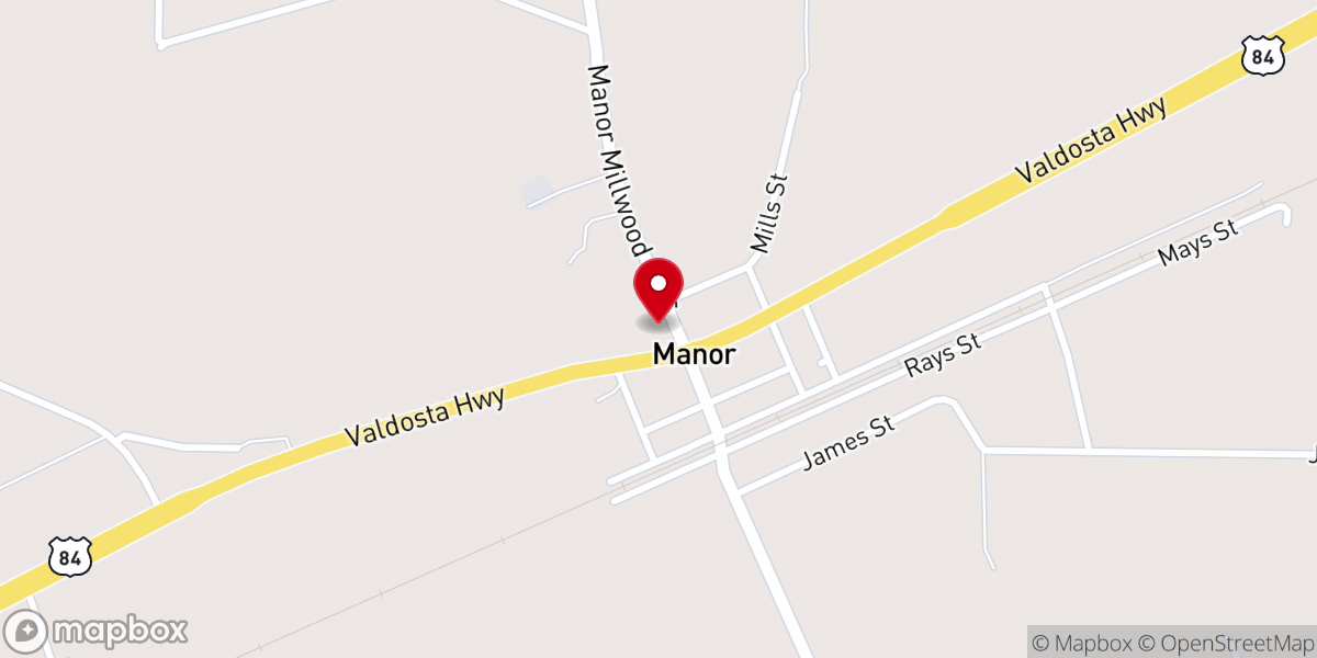Map showing location of Manor Methodist Church