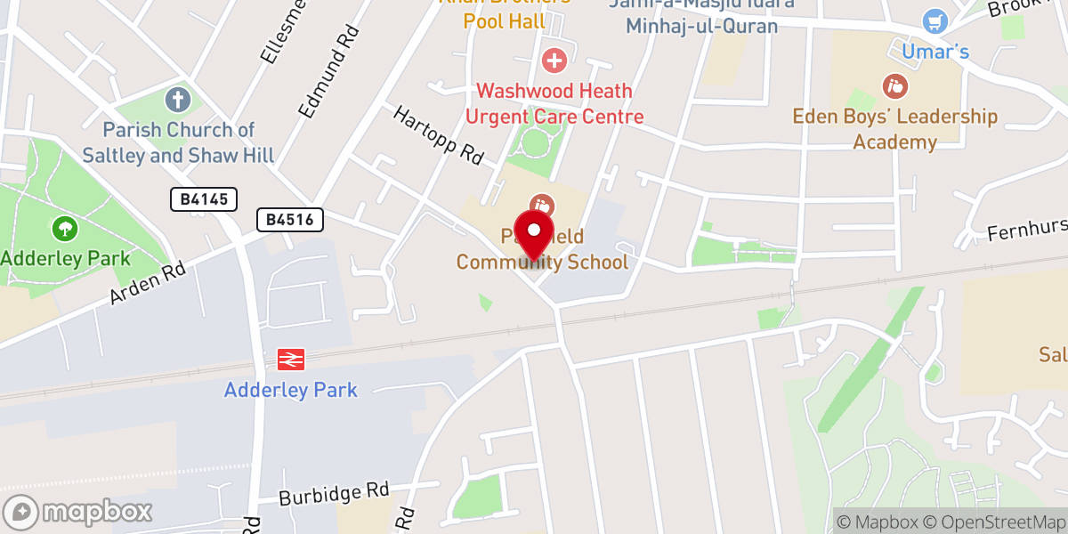 Map showing location of Our lady of the Rosary and St Therese of Lisieux