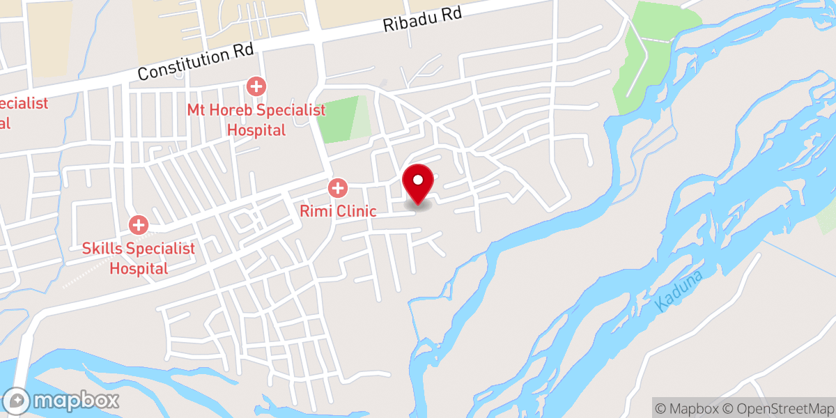 Map showing location of Celestial Church of Christ parish 1 kaduna