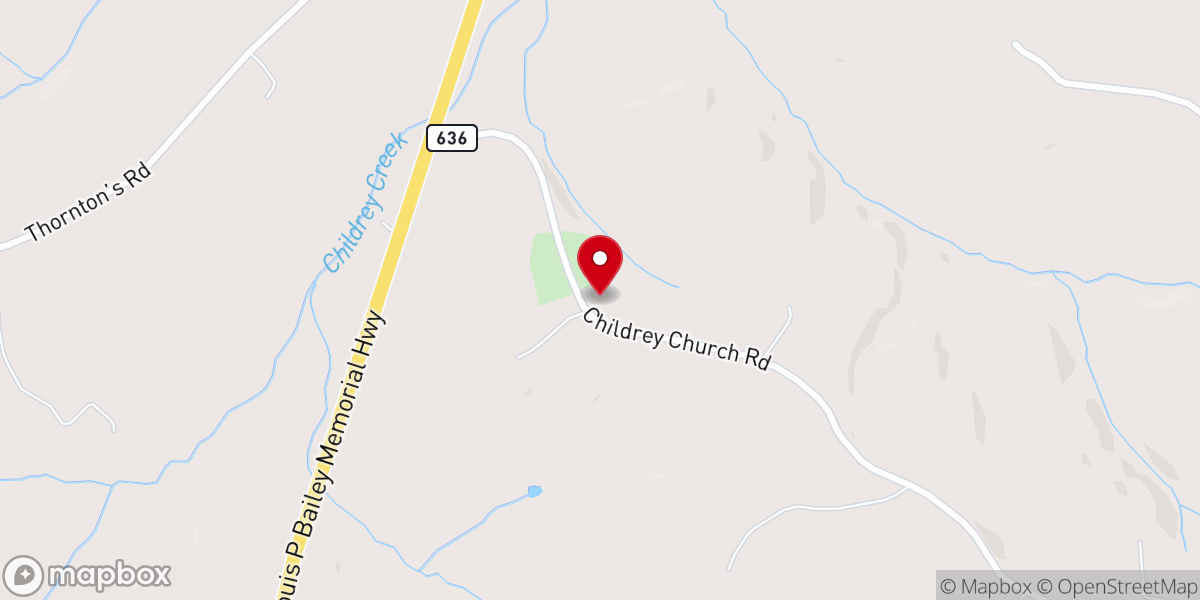 Map showing location of Childrey Baptist Church